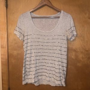 Sequin Striped J. Crew Tee